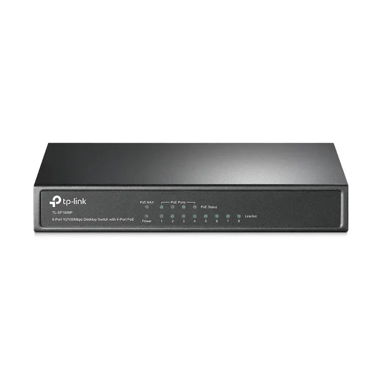 TP-Link TL-SF1008P 8-Port 10/100Mbps Desktop Unmanaged Switch 4-Port PoE 57W IEEE 802.3af, Fanless TP-LINK