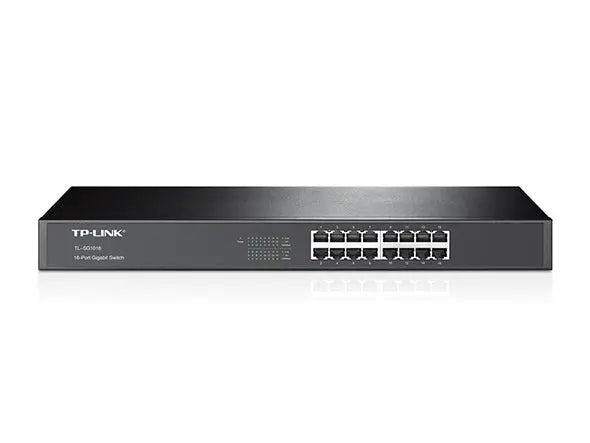 TP-Link TL-SG1016D 16-Port Gigabit Desktop/Rackmount Unmanaged Switch energy-efficient Supports MAC Plug & play 32Gbps Switching Capacity TP-LINK