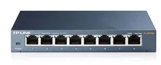 TP-Link TL-SG108 8-Port Gigabit Desktop Switch Steel Case Fanless 11.9Mpps Support 802.1p/DSCP QoS1 and IGMP Snooping Plug & Play TP-LINK