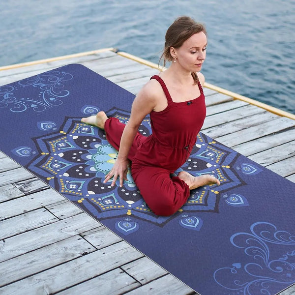 TPE Yoga Mat Dual Layer Non Slip Pad Eco Friendly Exercise Fitness Pilate Gym Type 1 Deals499