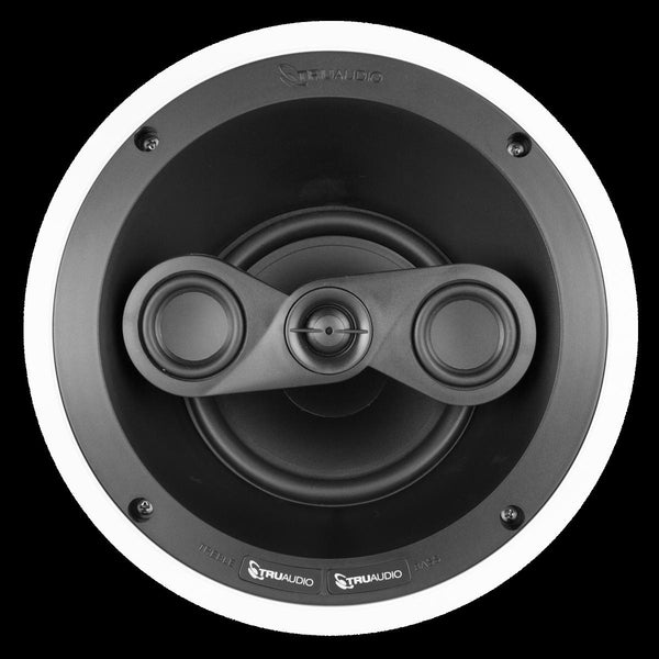 TRUAUDIO In-ceiling home theater LCr, 6 1/2' poly woofer, dual 2' poly midranges, 3/4' silk dome swivel tweet TRUAUDIO