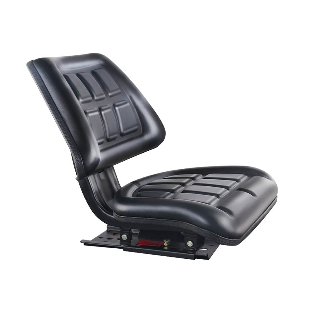 Giantz PU Leather Tractor Seat with Sliding Track - Black Deals499