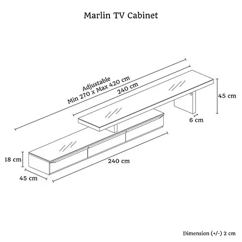 TV Cabinet with 3 Storage Drawers Extendable With Glossy MDF Entertainment Unit in Black Color Deals499