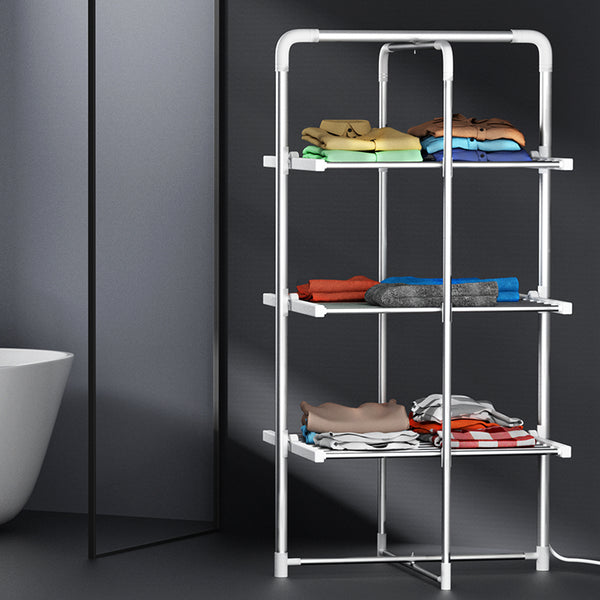 Devanti Electric Heated Towel Clothes Rail Rack Airer Dryer Warmer Stand 300W from Deals499 at Deals499