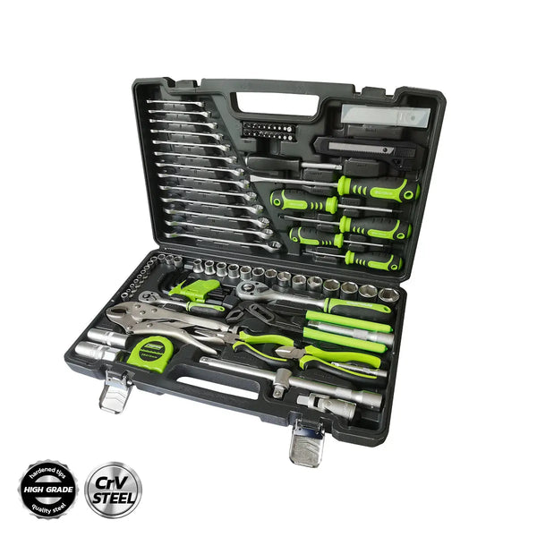 Taipan 100PCE Home Auto Premium Quality Tool Set Case Chrome Vanadium Steel Deals499