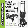 Taipan 65-125KG Foldable Trolley Cart Aluminium 2-In-1 Design Adjustable Deals499