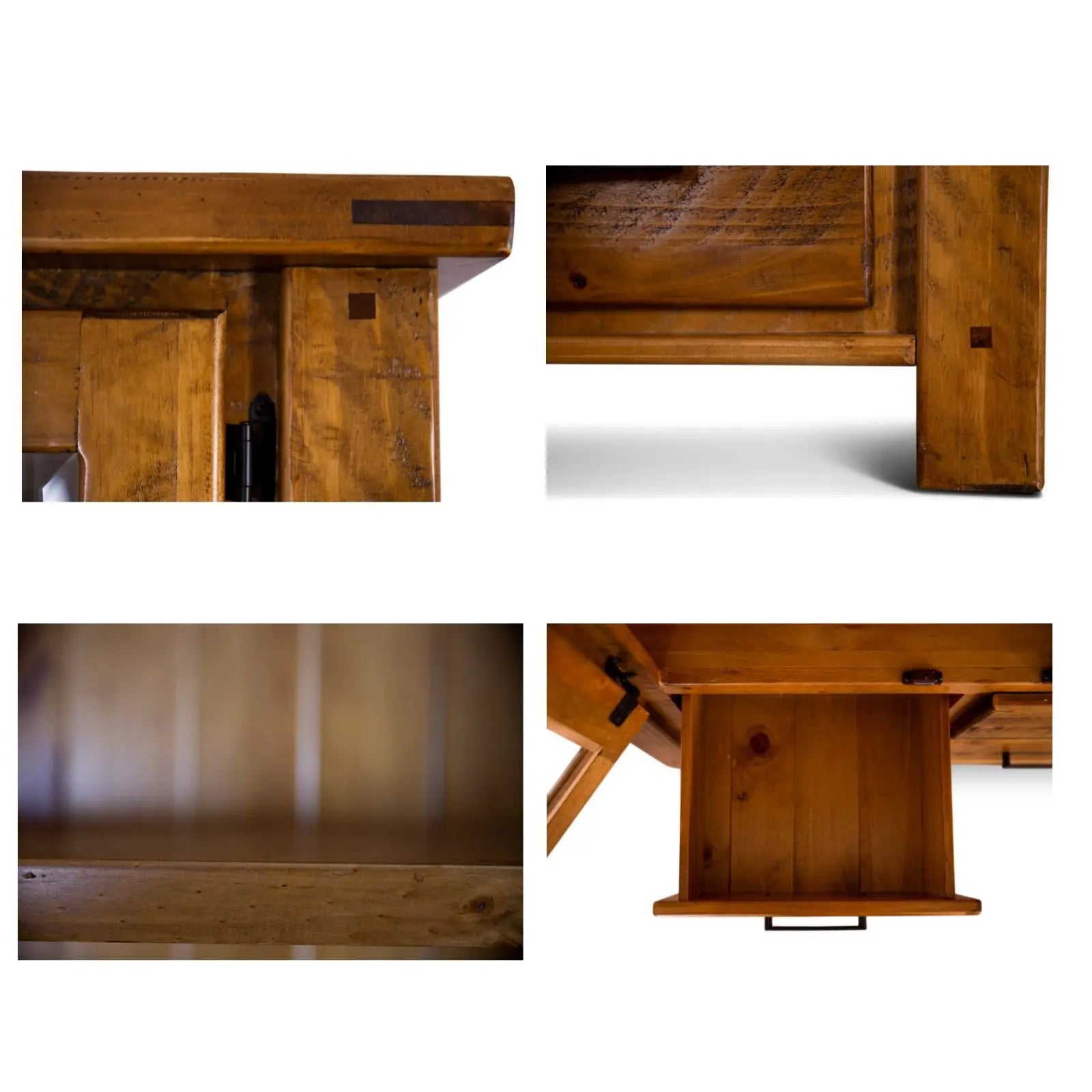 Teasel Display Unit Glass Door Bookcase Solid Pine Timber Wood - Rustic Oak Deals499