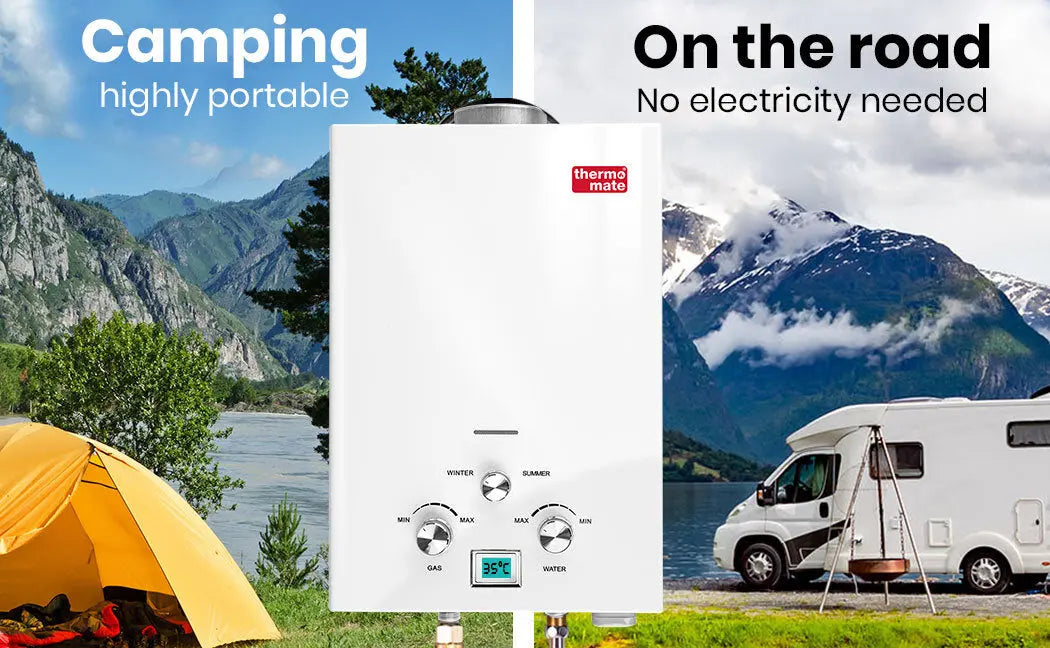 Thermomate Outdoor Water Heater Gas Camping Hot Portable Tankless Shower Pump Deals499