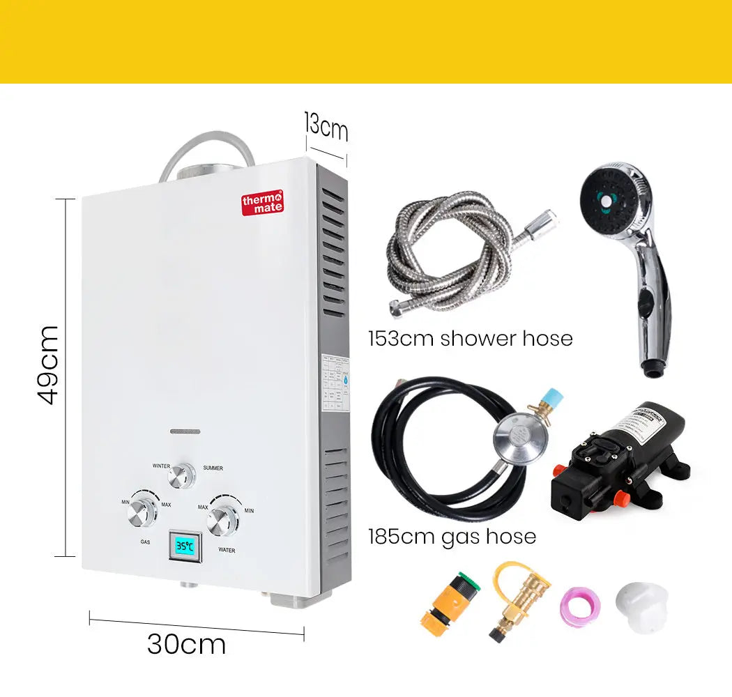 Thermomate Outdoor Water Heater Gas Camping Hot Portable Tankless Shower Pump Deals499