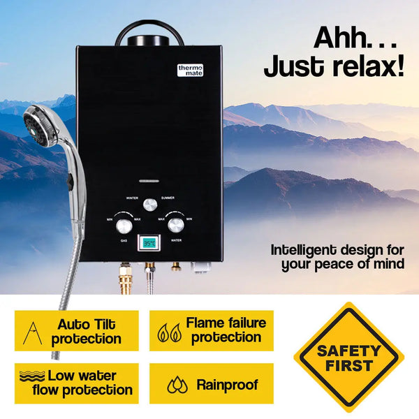 Thermomate Outdoor Water Heater Gas Camping Portable Tankless Hot Shower Deals499