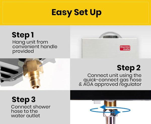 Thermomate Outdoor Water Heater Gas Camping Portable Tankless Hot Shower Deals499