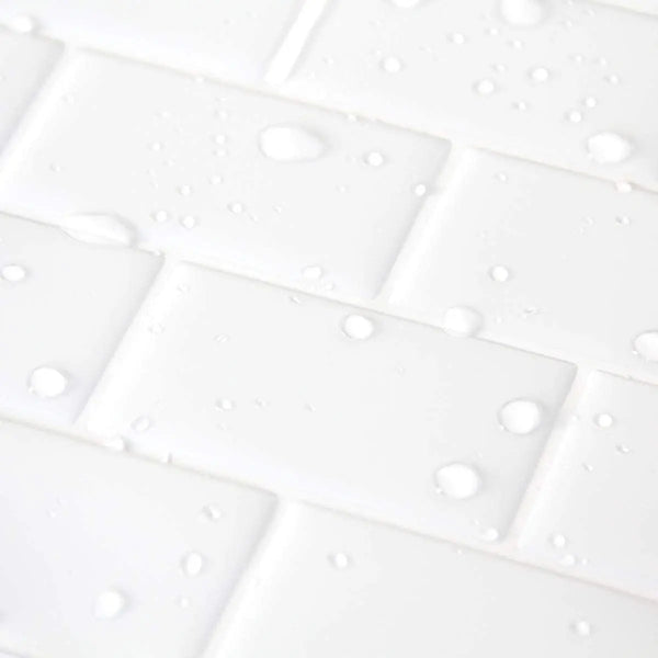 Tiles 3D Peel and Stick Wall Tile Hexagon White (30cm x 30cm x 10 sheets) Deals499