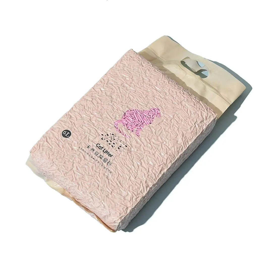 Tofu Cat Litter 6L Edible Crystals Flushable Pipers Sand Biodegradable Peach X4 Deals499