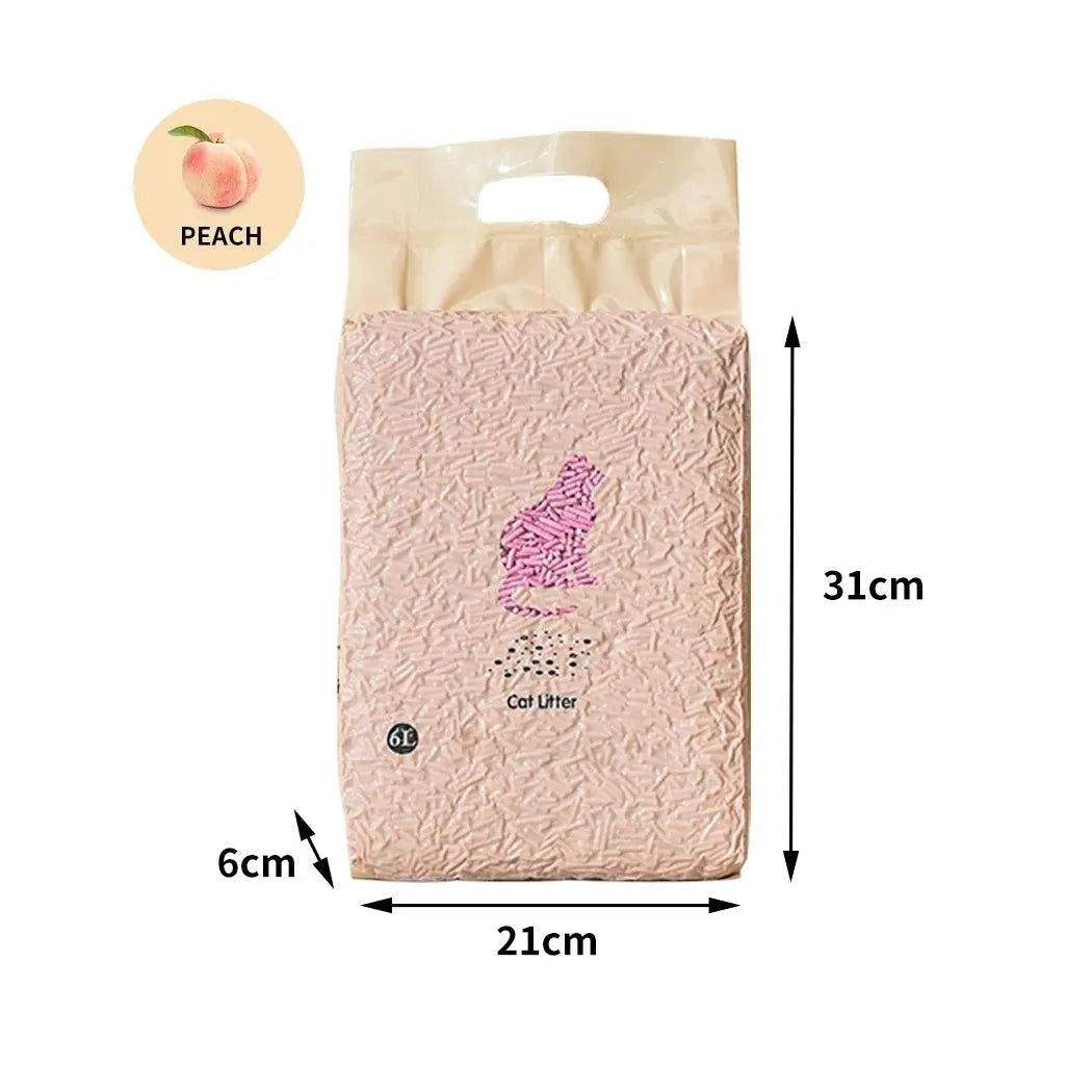 Tofu Cat Litter 6L Edible Crystals Flushable Pipers Sand Biodegradable Peach X4 Deals499