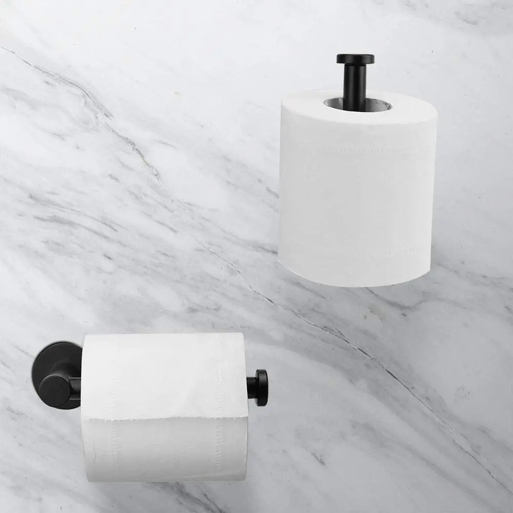 Toilet Paper Holder Self Adhesive Black Bathroom Paper Roll Holder Roll Holder 304 Deals499