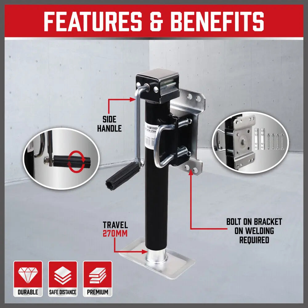 Trailer Caravan Canopy Jack Leg Stand Heavy Duty 2267KG/5000lbs Side Handle from Deals499 at Deals499