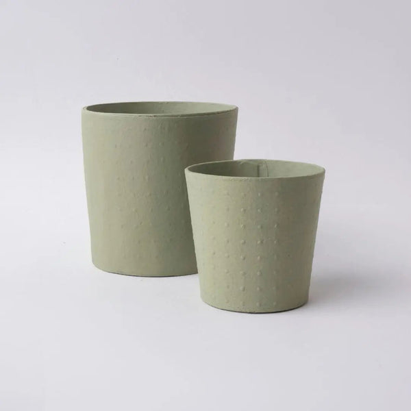 Tree Stripes Conical Pot Dotty - Sage Green (Small) Deals499