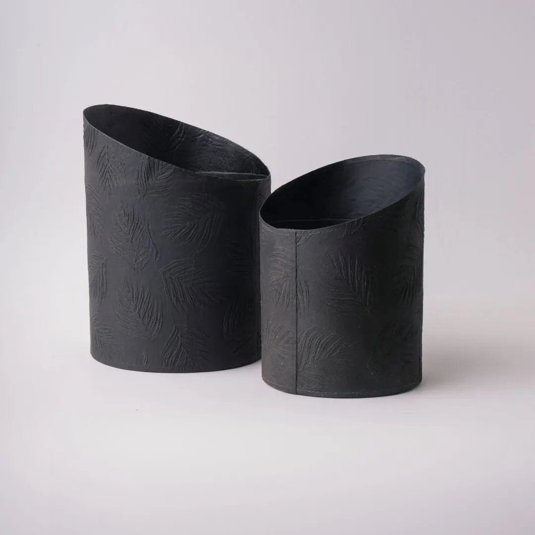 Tree Stripes Hi-Lo Pot Palms - Black (Large) Deals499