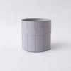 Tree Stripes Leather Look Cylinder Pot - Light Grey (Extra Large) Deals499
