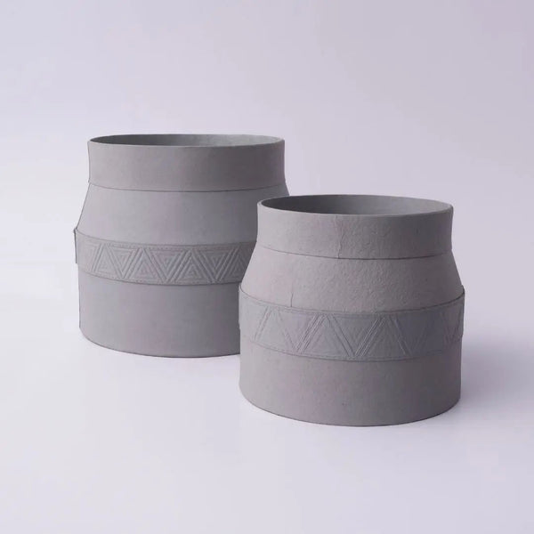 Tree Stripes Matki Pot Kilima - Light Grey (Large) Deals499