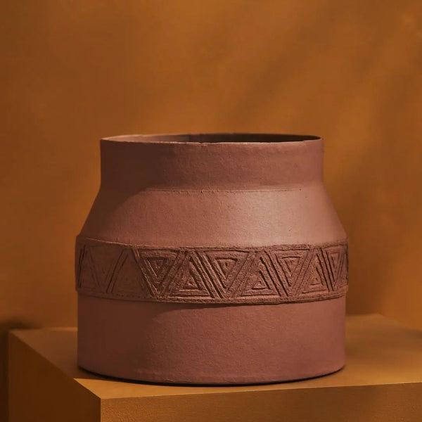 Tree Stripes Matki Pot Kilima - Rustic Brown (Medium) Deals499