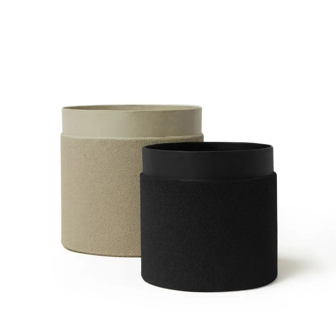 Tree Stripes Sand Coated Collar Pot in Sandshell (Small) Deals499