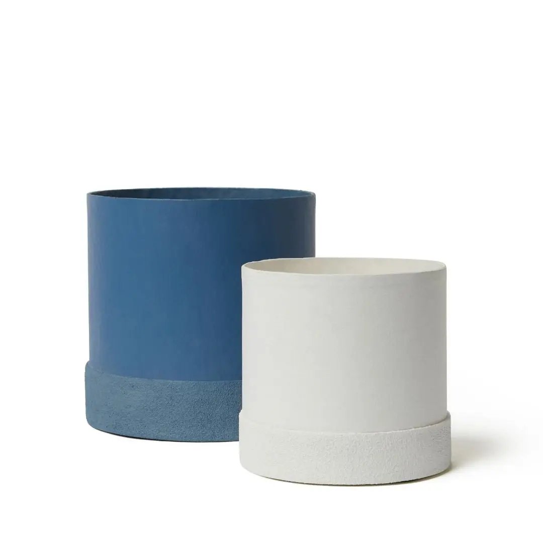 Tree Stripes Textured Base Pot - Arctic in Blue (Large) Deals499