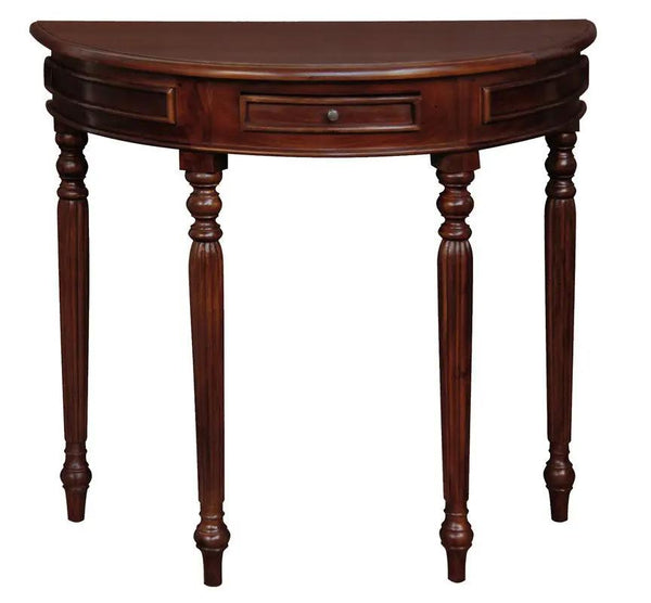 Turn Leg Half Round Sofa Table (Mahogany) Deals499