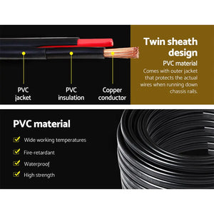 Twin Core Wire Electrical Automotive Cable 2 Sheath 450V 4MM 30M Deals499