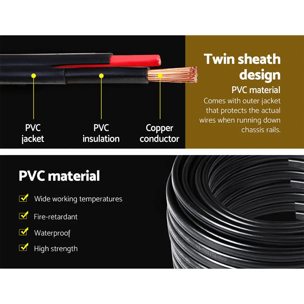 Twin Core Wire Electrical Automotive Cable 2 Sheath 450V 6MM 30M Deals499