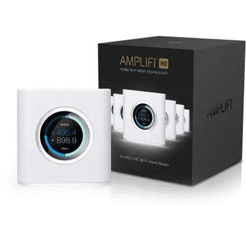 UBIQUITI AmpliFi High Density HD Home Wi-Fi Router - 802.11ac 3x3MIMO Max Coverage 930 sqm - LCD Screen - Gigabit Ethernet - Free AmpliFi VPN UBIQUITI