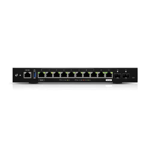 UBIQUITI EdgeRouter 12 - 10-Port Gigabit Router, 2 SFP Ports- 24v Passive PoE In and Out (Limited) - 1GHz Quad Core Processor - 1GB RAM UBIQUITI