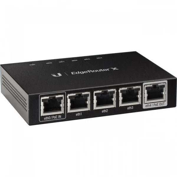UBIQUITI EdgeRouter X - 5-Port Gigabit Router - 24v Passive PoE Out (Limited) - 880MHz Dual Core Processor - 256MB RAM UBIQUITI