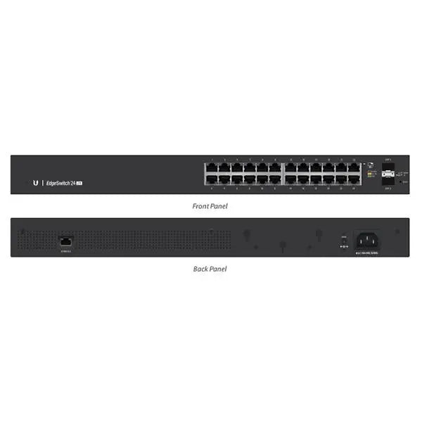 UBIQUITI EdgeSwitch 24 - 24-Port Managed Gigabit Switch, 2 SFP, Layer 2 and Layer 3 Capabilities UBIQUITI