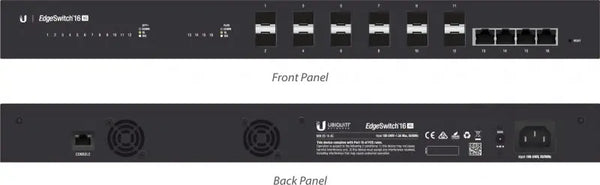 UBIQUITI Managed Fiber Aggregation Switch,12x SFP 10Gbps Ports, 4x 10Gbps Ethernet Ports - 160Gbps Switching Capacity UBIQUITI