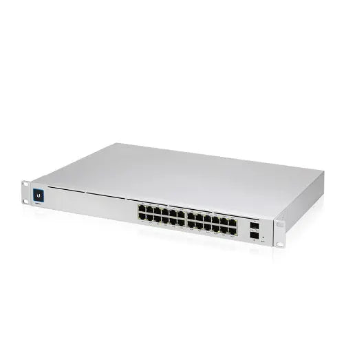 UBIQUITI UniFi 24 port Managed Gigabit Layer2 and Layer3 switch with auto-sensing 802.3at PoE+ and 802.3bt PoE, SFP+ : Touch Display - 400W GEN2 UBIQUITI