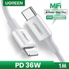 UGREEN 10493 MFI USB-C to  Cable 1M White Deals499