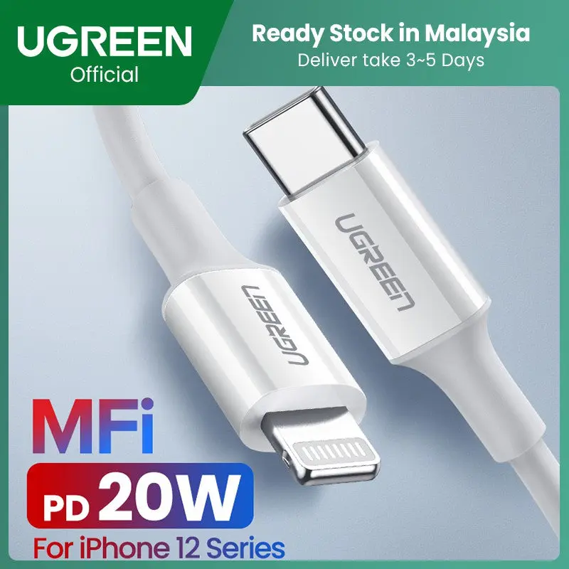 UGREEN 10493 MFI USB-C to  Cable 1M White Deals499
