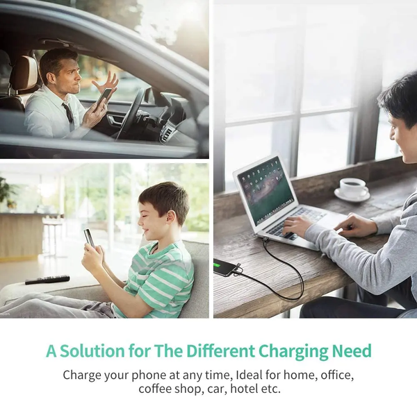 UGREEN USB-A To Micro USB++Type C (3 in 1) Cable (Black, 1m) - 80326 Deals499