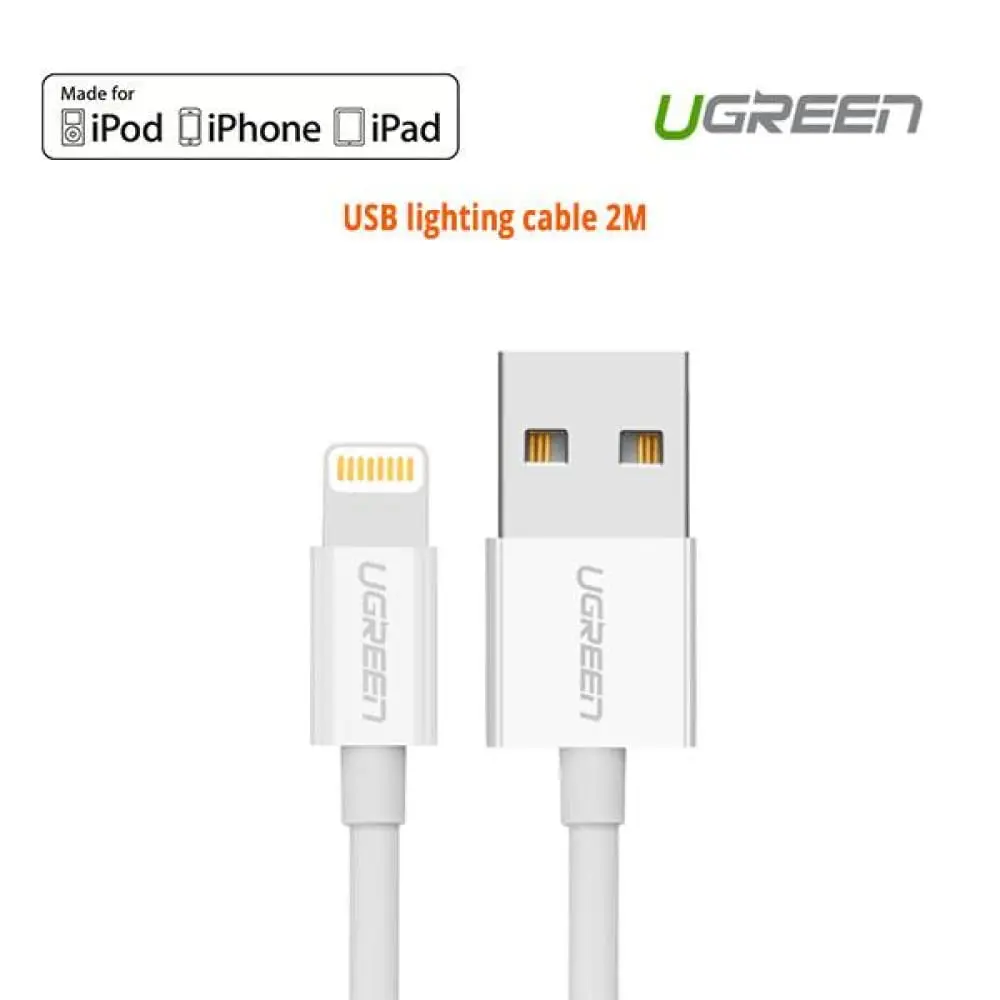 UGREEN  to USB Cable 2M White 20730 Deals499