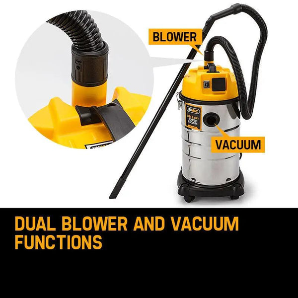 UNIMAC 30L Wet and Dry Vacuum Cleaner Blower Bagless 2000W Drywall Vac Deals499