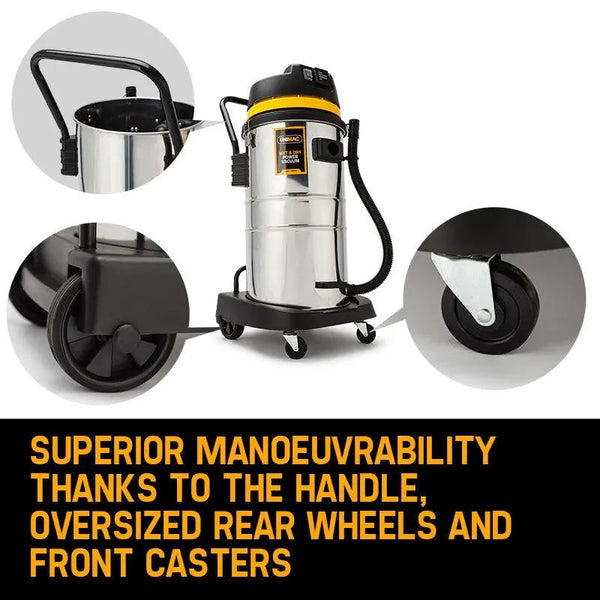 UNIMAC 60L Wet and Dry Vacuum Cleaner Bagless Industrial Grade Drywall Vac Deals499