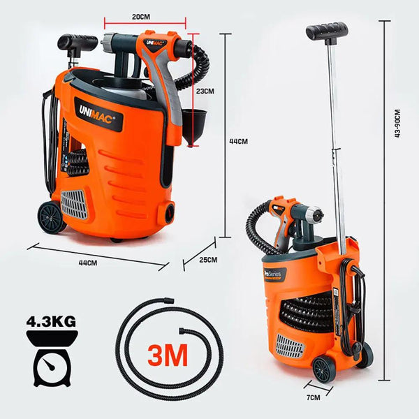 UNIMAC 740W HVLP Electric Paint Sprayer Gun - DIY Spray Station Tool Deals499