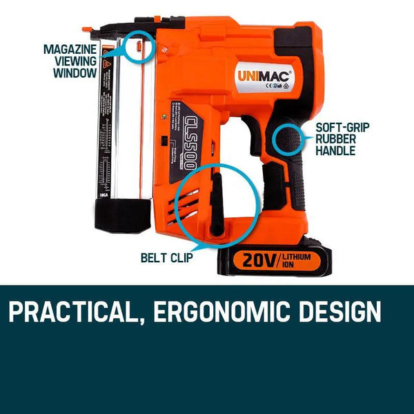 UNIMAC Brad Nailer Staple Gun Cordless 2-in-1 Lithium 20V Nail Gun 18ga Nails Deals499