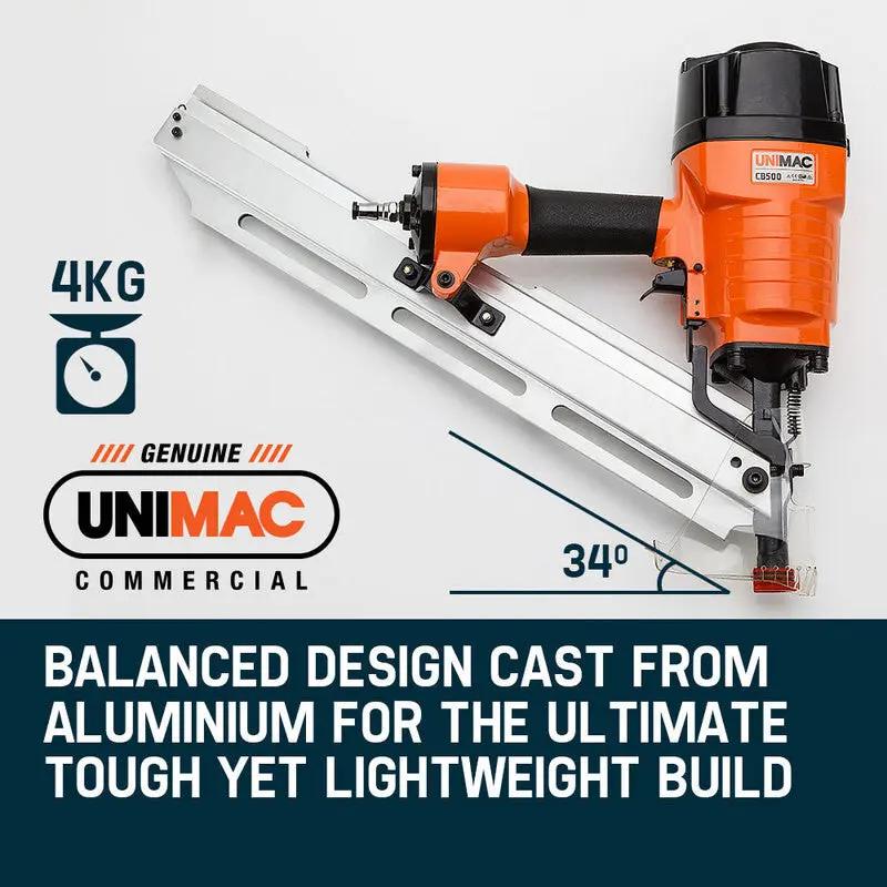 UNIMAC Construction Framing Nail Gun - Heavy Duty Air Nailer Pneumatic Deals499