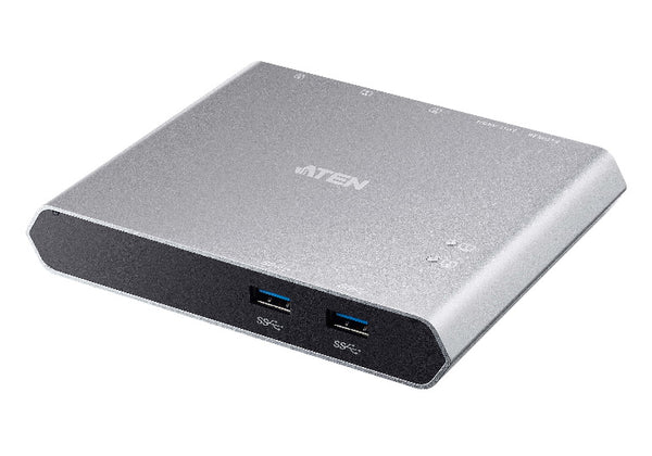 ATEN 2-Port USB-C KVM Switch (Dock) with Power Pass-through ATEN