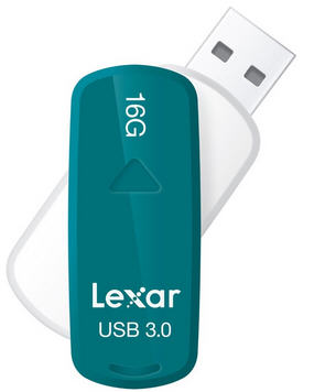 LEXAR 16GB S33 Swivel USB3 Flash Drive, R/W Upto95/14MB/s(LS) LEXAR
