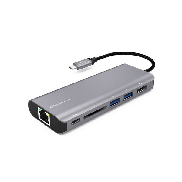 MBEAT  'Elite' USB Type-C Multifunction Dock - USB-C/4k HDMI/LAN/Card Reader/Aluminum Casing/Campatible with MAC/Desktop PC Notebook Laptop Devices MBEAT