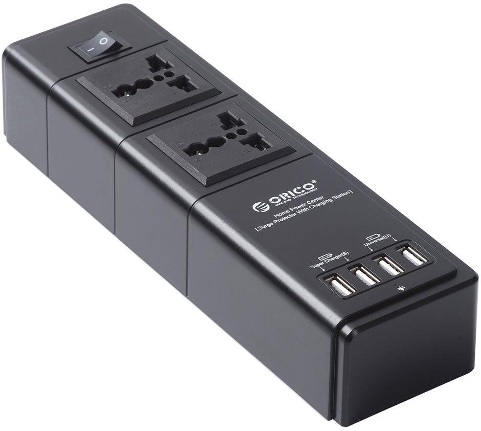 ORICO 2x AC + 4x USB Power Boa 2500W, 2x5V2.4A Ports/Surge Pr ORICO