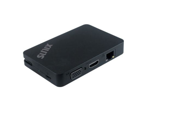 SUNIX USB Type C Portable Mini Dock Plus Power with USB 3.0 / Gigabit Ethernet / VGA / HDMI / Power Delivery2.0 SUNIX